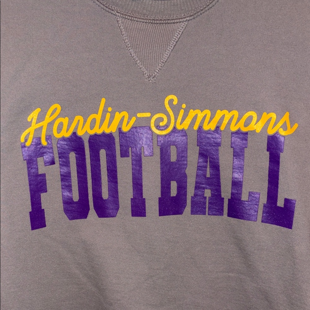 Hardin-Simmons Football Gray Crewneck Sweatshirt - Picture 3 of 4